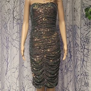 Green Tube Sequin Dress [ Small ]